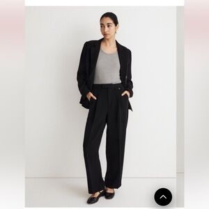Madewell The Rosedale High-Rise Straight Pant in Crepe